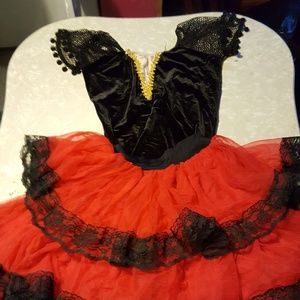 Dance recital costume. Little girl